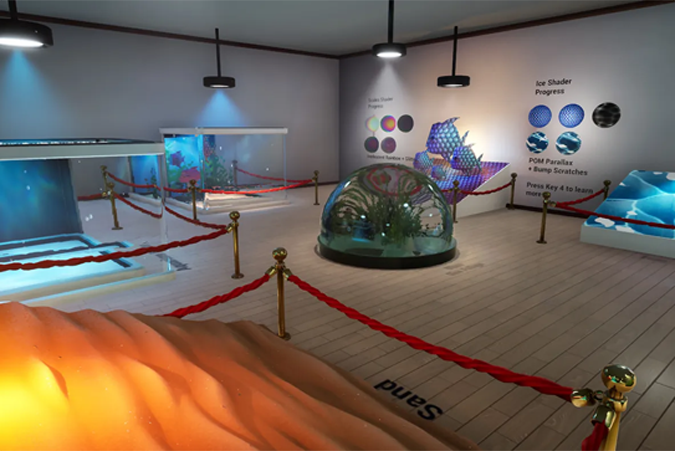 云渲染在展厅中的效果