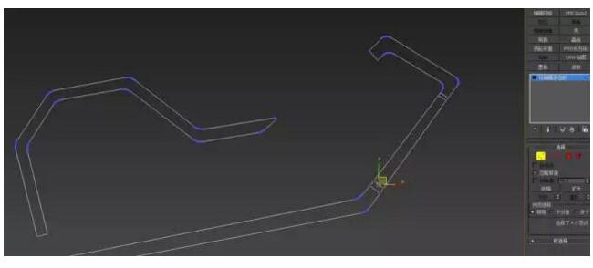 回到顶视图手动调节一下点，参考效果图，调到合适位置