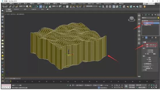 7、设置挤出高度为2000mm